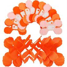 Baby Royal Navy Blue Party Decorations Streamers Garland - 12pcs Boy Birthday Frozen Ocean Shower 4 - Leaf Paper Clover Streamer, Bachelorette Bridal Wedding Engagement Banners Decor 2025 - Pink Light Orange - 查看 3