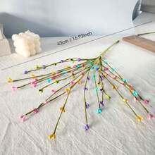 1/10pcs Spring Artificial Berry Flowers - Purple, Pink, Yellow Candy Colors Plastic Stems, Suitable For DIY Decor, Vase Arrangement, Tabletop And Home Decor, Great For Mother's Day And Spring Gatherings, Floral Decor, Easter Decoration - Multicolor - View 3