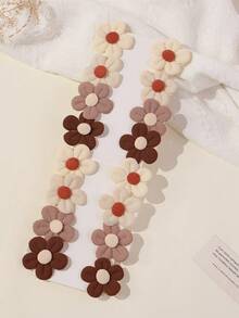 16pcs Girls' Cute & Sweet Alligator Clip Hair Accessories, Versatile - Khaki - View 4