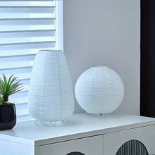 Modern Round Paper Lampshade, Classic Solid Color Lamp-Chimney, Desktop Desk Lamp Lampshade Suitable For Living Room, Bedroom, Home Decor, Kitchen Decoration - Multicolor - View 2