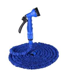 Heavy Duty Washing Car Water Hose, European & American Style, Thicker & Stronger, Household Hand-Held For Daily Watering & Irrigation, Expandable Garden Hose - 藍色 - 查看 2