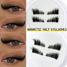 1 对磁性假睫毛，半截式，无需胶水，短款磁性睫毛，自然猫眼妆效，可重复使用，适合睫毛嫁接，是眼袋人士、美妆博主和送礼佳品的理想选择。 - 半眼睫毛 - 查看 6