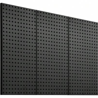Metal Pegboard Panels, 24 X 12 Pegboard, 3 Panels, Heavy Duty Steel Peg Board Wall Organizer, Living Room Garage Storage Workbench Office Organization Room Kitchen Home, BlackSpecialForCanada
