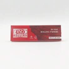 RYO Hand Rolling Tobacco Papers Box, Classic White Rolling Papers, 50 Booklets Of 50 Sheets Each, 2500 Sheets Total, Fits 70 Size Hand Rolling Tobacco, Slow And Even Burn, Tobacco Rolling, Compact Storage, Smooth Texture, Rolling Sheets, Cigarillo - Red - View 7