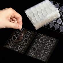 Transparent Nail Art Gel Nail Stickers, Wearable Nail Jelly Glue Ultra-Thin Gel Nail Stickers, Double-Sided Adhesive Invisible, Transparent, Waterproof, Reusable, For Nail Decoration Nail Glue Transparent Flexible Adhesive Sheet For Nail Art - 無色 - 查看 4