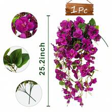 1pc/2pcs 25.2 Inch Faux Silk Hanging Amaryllis Flower, UV Resistant Artificial Flower, Suitable For Garden, Wedding, Front Door, Porch, Yard, Valentine's Day Gift - Multicolor - View 18