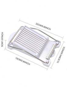 1pc Stainless Steel Luncheon Meat, Ham, Banana Slicer, Fruit Cutter, Egg Divider - Multicolor - View 2