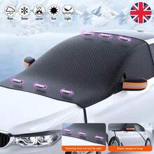 Heavy Duty Magnetic Car Windshield Snow Cover Shield Against Ice Frost And UV - Black - View 1