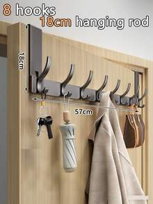 New No-Drill Door Hook, Over-The-Door Hanging Rack, Extended Length Door Mounted Clothes Hanger, Essential For Hanging Clothes. Ideal For Bedroom Storage. - Multicolor - View 28