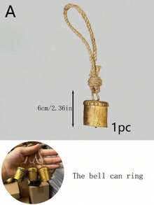 4/1pc Christmas Bell Ornament, Vintage Bronze Design Bell Ornament For Christmas Tree, Door, And Fireplace Decor, Christmas Wreath Accessory, Christmas And New Year Decoration