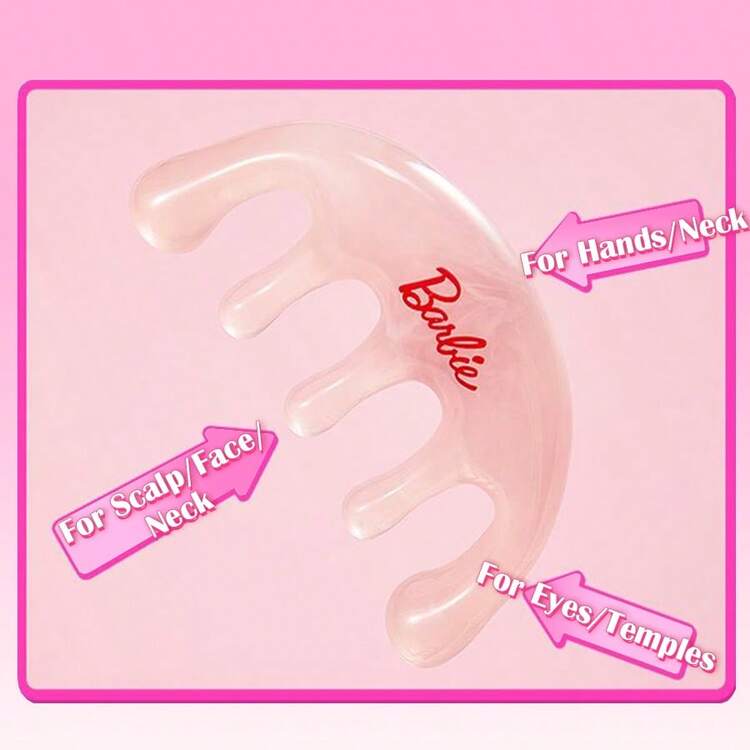 Miniso Barbie Series Five-Claw Meridian Massage Comb Round Silicone Teeth Gentle Kneading Meridian Dredging Daily Hair Care Massage (1 PC) - Multicolor - View 8