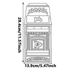 Christmas Fireplace Scene Metal Cutting Dies For Card Making, Scrapbooking, And Paper Crafts - 1pc Decorative Seasonal Embossing Die Set With Festive Motifs - Silver Gray - View 7