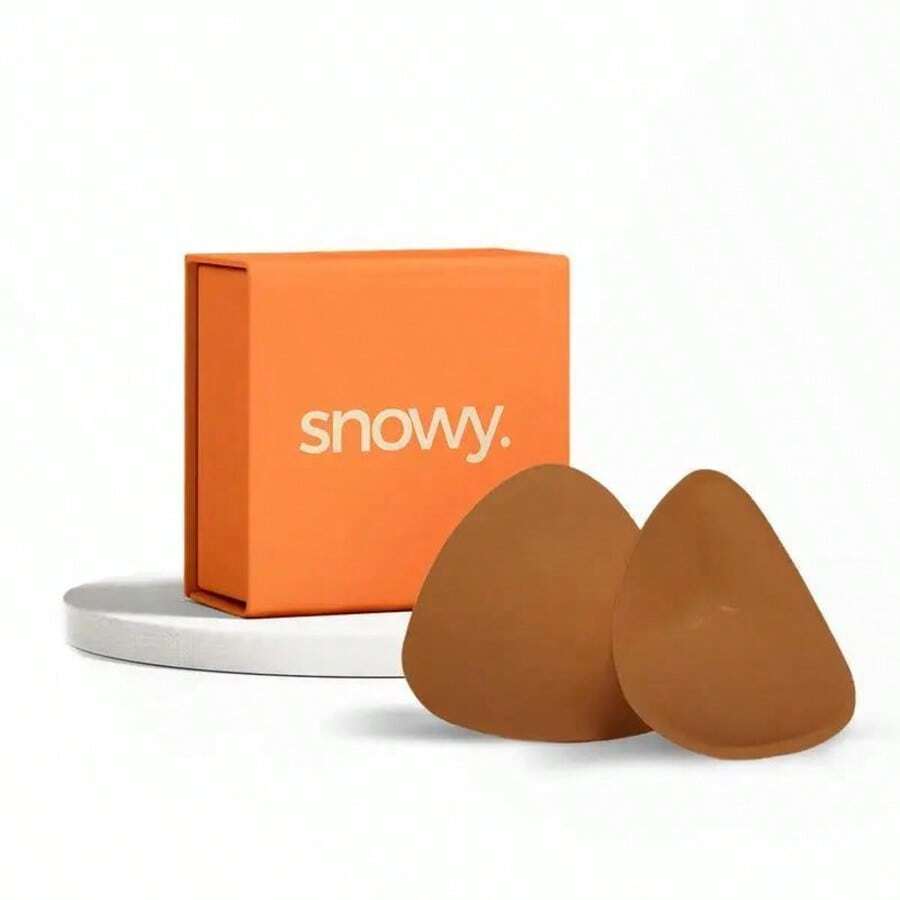 Snowy Sticky Push Up Inserts-Instant Boost Double-Sided Adhesive Bra Cup For Women -Womenswear, Clothing Push-Up Ultra Boost Inserts For Women,Sticky Push Uppads,Adhesive Bra,Double Sided Sticky Lift Padsinserts, Bra Cup Comfort Essential Feminine - 焦糖 - 查看 1
