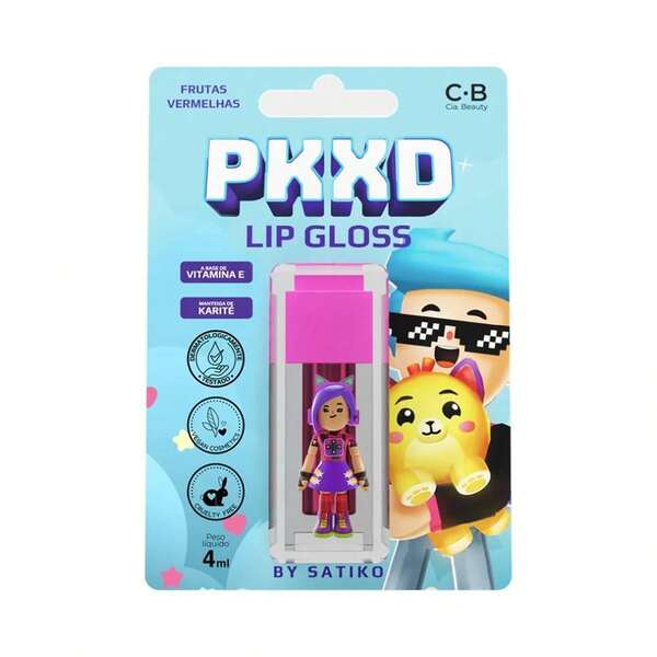 CIA BEAUTY Lip Gloss Frutas Vermelhas Pkxd By Satiko - Sabrina Sato 4ml Enriquecido com Vitamina E e Manteiga de Karité, Vegano