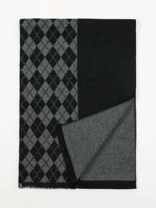 男士绅士风30*180厘米简约保暖围巾一条，适合商务、外出和日常搭配，秋冬季适用。