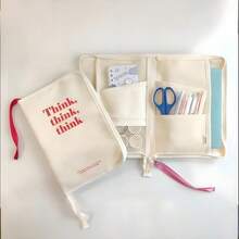 10.5英寸多层收纳袋，书本式整理袋，适用于平板电脑、文件、文具及其他配件 - 彩色 - 查看 7