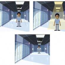 Interruptor inteligente de pared con sensor de presencia humana - Negro - Ver 6