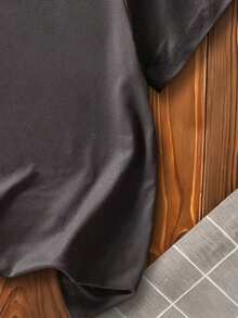 小男孩卡通印花短袖T恤 - 深灰色 - 查看 5