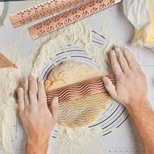 JOJOCY Clay Rollers Textured, Wooden Hand Rollers Clay Modeling Pattern Rollers Kit Foliage Barks Ripples Stars Pebbles Swflake Ceramic DIY Tools Pottery Stamp Roller For Pasta (Set 2) - SET 2 - View 8
