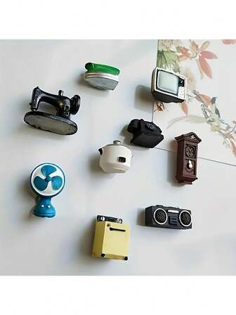 9 piezas de imanes de nevera en estilo retro, adecuados para la nevera y la decoración de la cocina - perfectos para las necesidades de la cocina, también un regalo de Navidad ideal, imanes para pizarra blanca, imanes de nevera geniales, imanes de nevera individuales, estéticos, decoración de nevera, imanes de nevera, imanes de nevera resistentes, estilo vintage, comprador de vacaciones