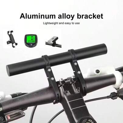 1 pieza Soporte de extensión de aleación de aluminio para bicicleta, soporte multifuncional para luz y velocímetro de bicicleta, equipo de ciclismo, accesorios para bicicleta
