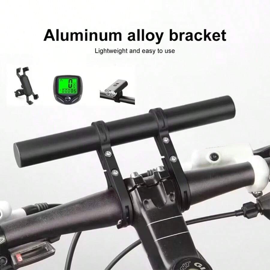 1 pieza Soporte de extensión de aleación de aluminio para bicicleta, soporte multifuncional para luz y velocímetro de bicicleta, equipo de ciclismo, accesorios para bicicleta - Multicolor - Ver 1
