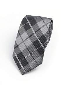 1 pieza Corbata delgada formal de negocios para hombres a cuadros y rayas de 6 cm, adecuada para el trabajo, uso diario, bodas y fiestas
