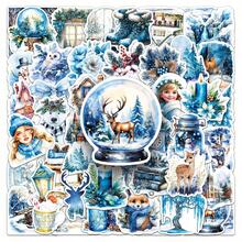 50 قطعة ملصقات جمالية لشعار الشتاء، هدايا ملصقات مضحكة وممتعة، ملصقات ألعاب التسعينيات للألبوم الصور والأظرف والزجاجات المائية والكمبيوتر والأجهزة المحمولة والأمتعة والدفاتر والثلاجات وديكور الأعياد والكريسماس - متعدد الألوان - مشاهدة 1