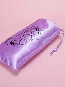 1个缎面抽绳舞蹈鞋袋，芭蕾舞鞋收纳袋 - 彩色 - 查看 4