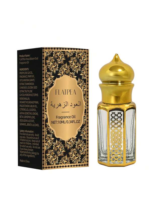 10ml Aceite esencial de agar floral ALB en roll-on, ayuda para dormir, aceite de masaje, fragancia de rosa y agar, mezcla oriental de alta concentración, unisex para muñecas y puntos de pulso, fragancia premium de Oriente Medio amigable para viajar