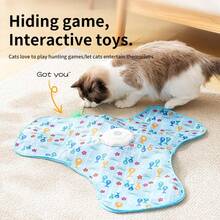 Interactive Feather Cat Toy, Moving Feather Cat Toy, Hide And Seek Cat Toy, Suitable For Bored Adult Cats Hunting And Hide-And-Seek Games, Gift, Celebration Item - Multicolor - View 10