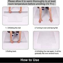 1pc 48"*36" Clear Chair Mat, Durable PVC Material, Office Essential;    Transparent Minimalist Style, Rectangular Shape With Extended Lip, Features Anti-Slip, Scratch-Resistant & Easy Glide Detail.    Ideal For Home Office, Workspace Floor Protection.    Computer Chair Mat Perfect For Year-Round Office Use, Office & Dorm Rooms. Floor Protector Mat Perfect For Seasonal Workspace Makeovers, Daily Office Routines, Year-Round Use & Great As A Gift For Students, Professionals On Father's Day, Christmas, Back-To-School Season.(Clear) - Transparent - View 3