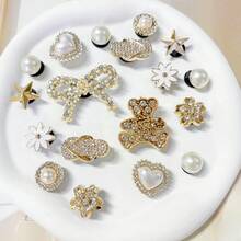 18 buc accesorii detașabile pentru încălțăminte, în formă de inimă, cu animale, stea și numere, casual, drăguțe, din plastic ABS, DIY, potrivite pentru exterior, plajă, casă, petrecere, sărbători, toate anotimpurile, cadou excelent pentru festivaluri, petreceri, zile de naștere