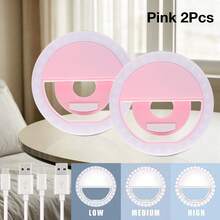 Yogle Rechargeable LED Selfie Ring Light, With Three Brightness Levels To Adjust, Featuring A Clip-On Design. It's A Beauty-Enhancing Self-Portrait Tool For Female Streamers, A Mini Phone Fill Light, And A Portable Makeup And Night Light. Compact And Lightweight, It's Ideal For Photography, Video Recording, And Travel. - Multicolor - View 13