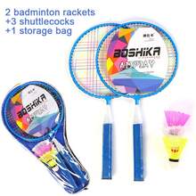 1 Pair Badminton Rackets Ball Set Sports Game  Indoor Outdoor Random Color