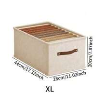 1/2pcs Beige Oxford Cloth Foldable Drawer-Style Clothing Storage Box Without Compartments For Closet, Jeans, And Sweater Organization. Decorations Autumn Decor Festival Decor Room Decor Home Decor Fall Decor Bedroom Decor - Beige - View 9