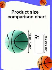 Quiet Basketball, Foam Basketball, Indoor Training Quiet Ball, Quiet Foam Indoor Training Ball, Suitable For Various Indoor Activities, Thanksgiving, Christmas And Halloween Gifts - Multicolor - View 19