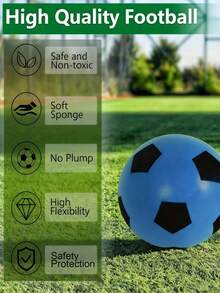 Silent Elastic Foam Soccer Ball | Soft PU Material, High Rebound | Quiet For Indoor Training/Activities | Abstract 3D Printed Design | Ideal Gift For Husband/Children/Sports Enthusiasts | Excellent Gift Choice For Thanksgiving/Christmas/Halloween/New Year | Suitable For Parent-Child Interaction, - Multicolor - View 10