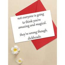 1 Pc Funny Encouragement Birthday Card With Fun Humorous Motivational Design For Family Partners Friends Colleagues Perfect For Birthday Card Gift Card Greeting Card Thank You Card Christmas Card Wedding Party Graduation Party Any Occasion With Randomly Colored Envelopes - Nhiều màu - Xem 6