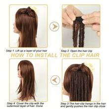 Dreadlock Clip In Hair Extension For Women Box Braid And Dreadlock 2 Style In 1 Synthetic Dreadlock Clip In 24 Inch 3 Clip 12 Strands - Multicolor - View 12