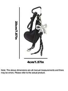 女士 PU 皮革钥匙扣，带心形装饰、花尾、蝴蝶结、编织绳、弹簧夹、弹簧扣，高端装饰包包配件、包包挂件、吊坠、汽车挂件、日常用品，完美的节日礼物、生日礼物，适合恋人、家人、朋友、同学、同事、老师 - 彩色 - 查看 11