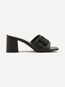 Boho Chic Block Heel Sandals Women Summer Casual Travel - Black - View 3