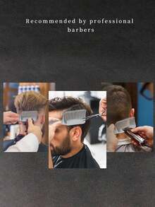 1把定位造型梳，油头渐变剪发梳，剪发工具，平头推剪梳，蓬松定位剪发专用梳，可调节弧度定位剪发梳，剪发辅助工具，适用于男士、理发师和美发沙龙 - 彩色 - 查看 6