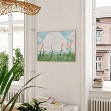 1 pieza de arte de pared sin marco de estilo ecléctico; decoración de pared maximalista; arte de pared de estilo; decoración de pared de colores brillantes; obra de arte colorida.