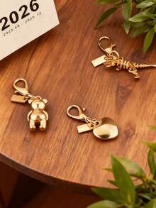 New Bag Charm Exquisite High-End Bear Dinosaur Heart-Shaped Keychains For Women Y2k Bag Pendant Car Key Chains Jewelry Gift Decoration Accessories Car Accessories For Woman Gifts For Women Gifts For Men