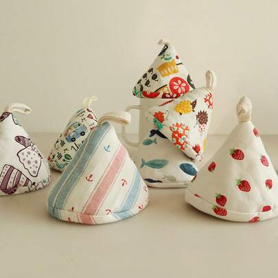 Anti-Scald Pot Lid Cover Japanese Style Triangle Pot Lid Enamel Pot Heat Insulation Pot Handle Cover