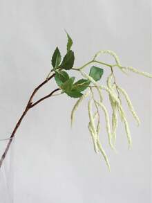 35英寸人造绿色苋菜尾枝假吊兰，适用于新娘捧花、婚礼花艺装饰、餐桌摆饰、家居装饰 - 彩色 - 查看 13
