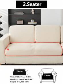 1件装弹力沙发套，防滑全覆盖沙发座套，四季皆宜，加厚面料，可机洗，防尘防污，米色纹理图案，宠物友好，可调节尺寸，适用于转角沙发，也适用于卧室、办公室、客厅组合式沙发和L型沙发，毯子和1/2/3/4座套可选，可手洗