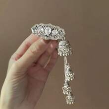 Luxury Tassel Hair Clip, Side Bangs Clip, Photo Hair Accessory, Retro  Hair Accessory For Women - One White Pearl - View 3