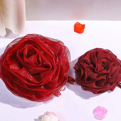 Esponja de baño extra suave y grande con red de estropajo, ideal para la ducha, el spa, con patrón floral, textura suave, exfoliación suave, espuma rápida, perfecta para el cuidado diario de la piel y los entusiastas del baño